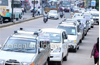 Taximens, Maxi Cab Association take  out rally, stage protest against Ola Cabs